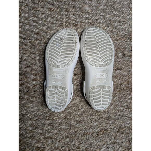 Crocs Cleo II White Sandals Slides Comfort Shoes Womens 9 Beach Travel Vacation - Picture 10 of 10